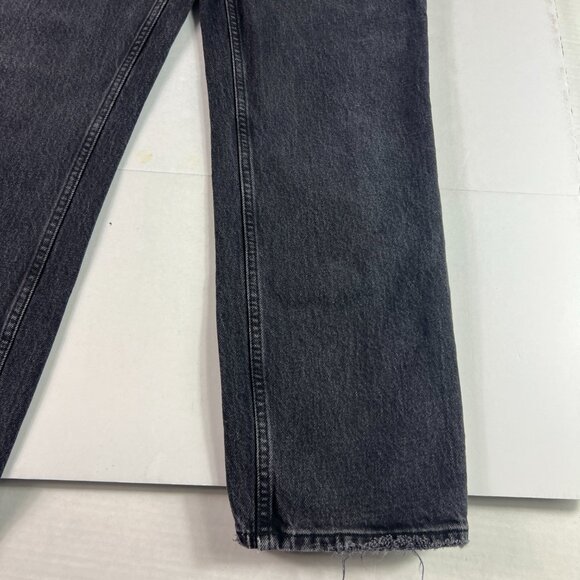 Abercrombie Fitch Jeans Womens 28x27* 90s Straight High Rise Black Denim Tag 27S - Picture 5 of 16